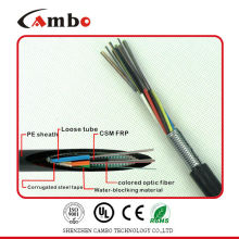 Fabriqué en Chine en acier blindé multi paires SM / MM câble de fibre optique 16 fibre de fibre de câble à un seul mode de diamètre